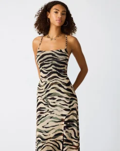 Adella Dress Caramel Zebra