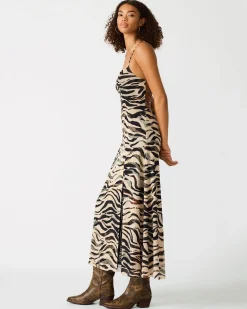 Adella Dress Caramel Zebra