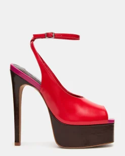 Alaric Red Leather