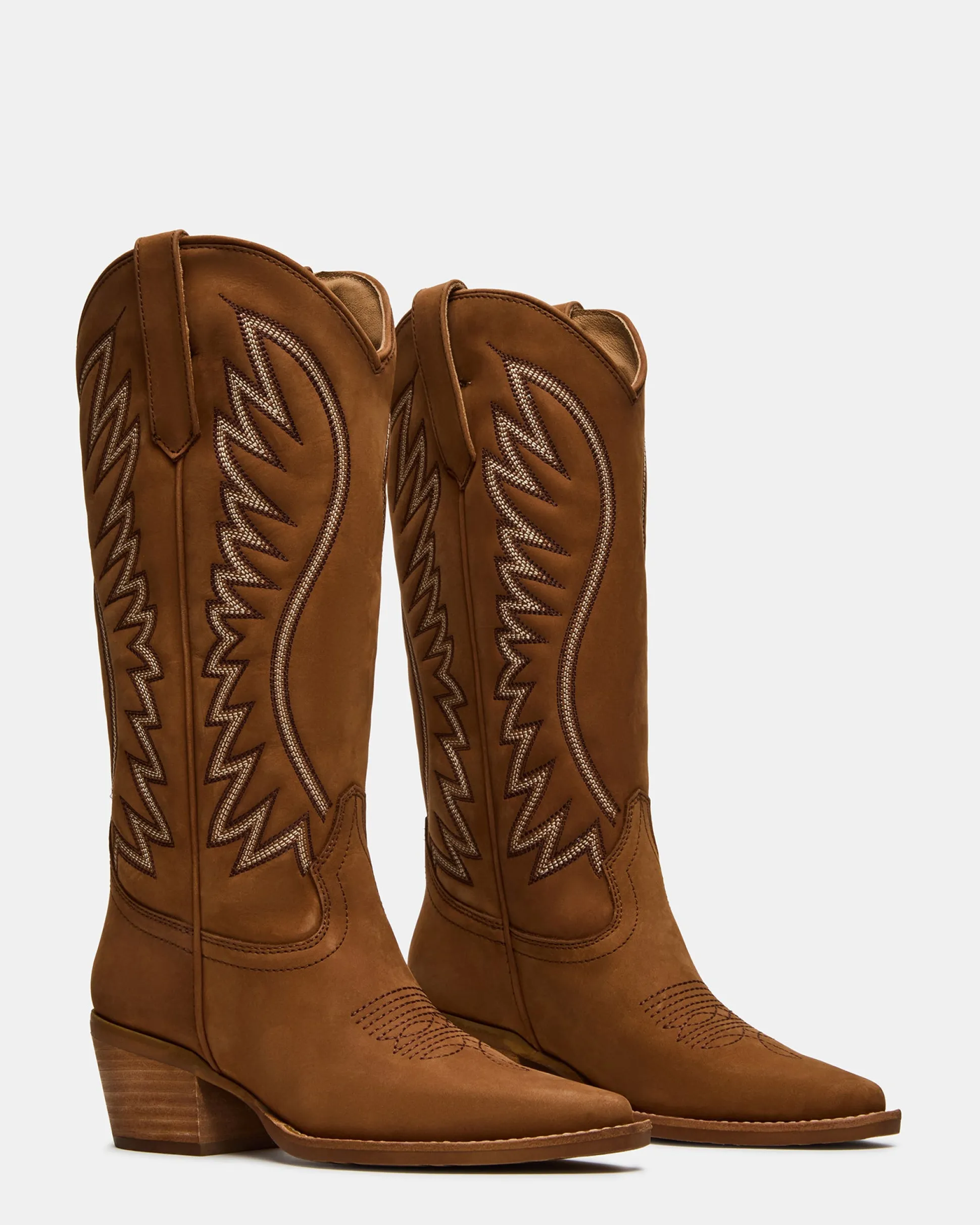 Albany Stitch Cognac Suede