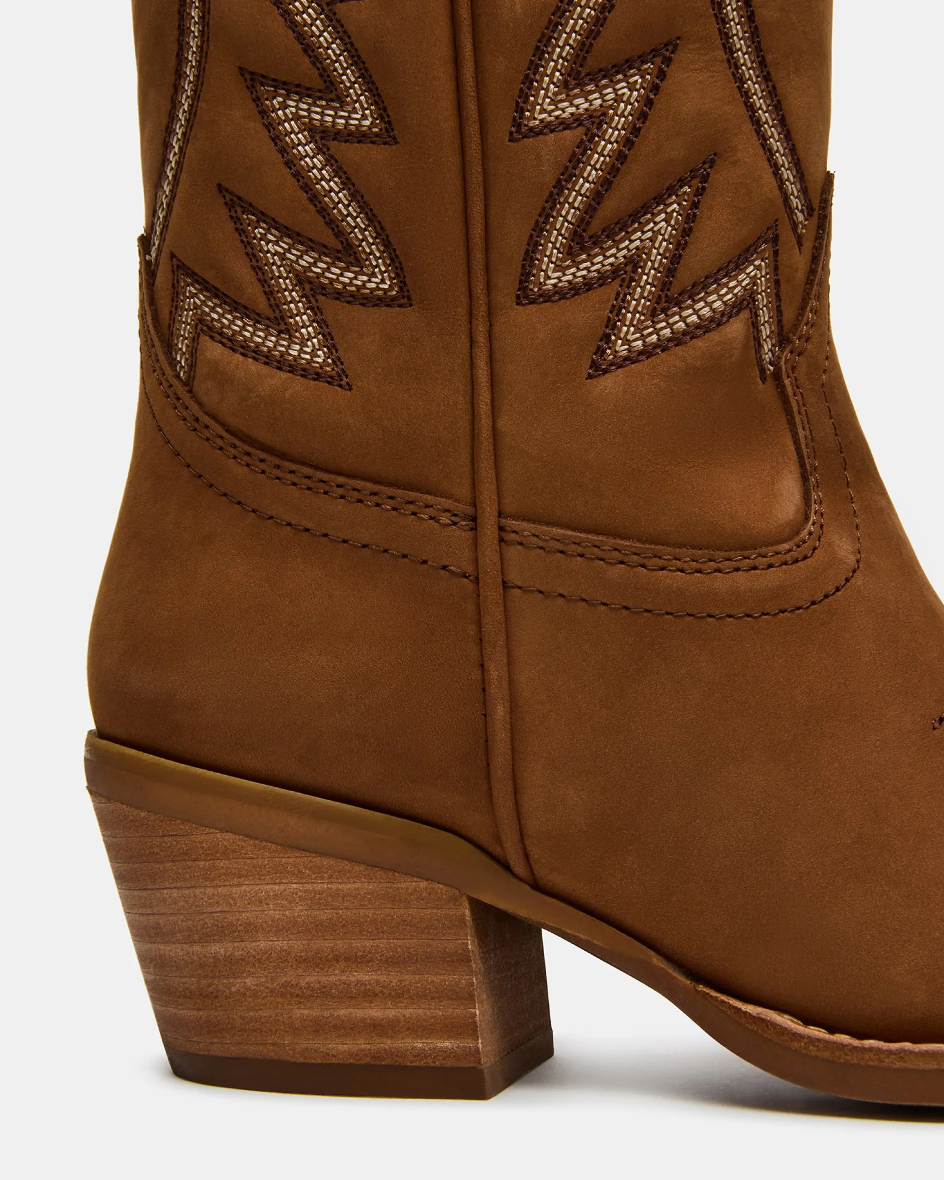Albany Stitch Cognac Suede