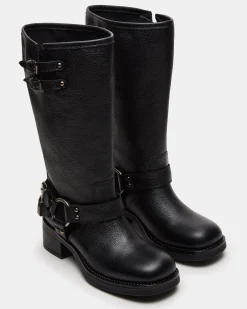 Astor Black Leather Wide Calf