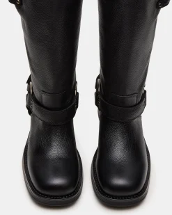 Astor Black Leather Wide Calf