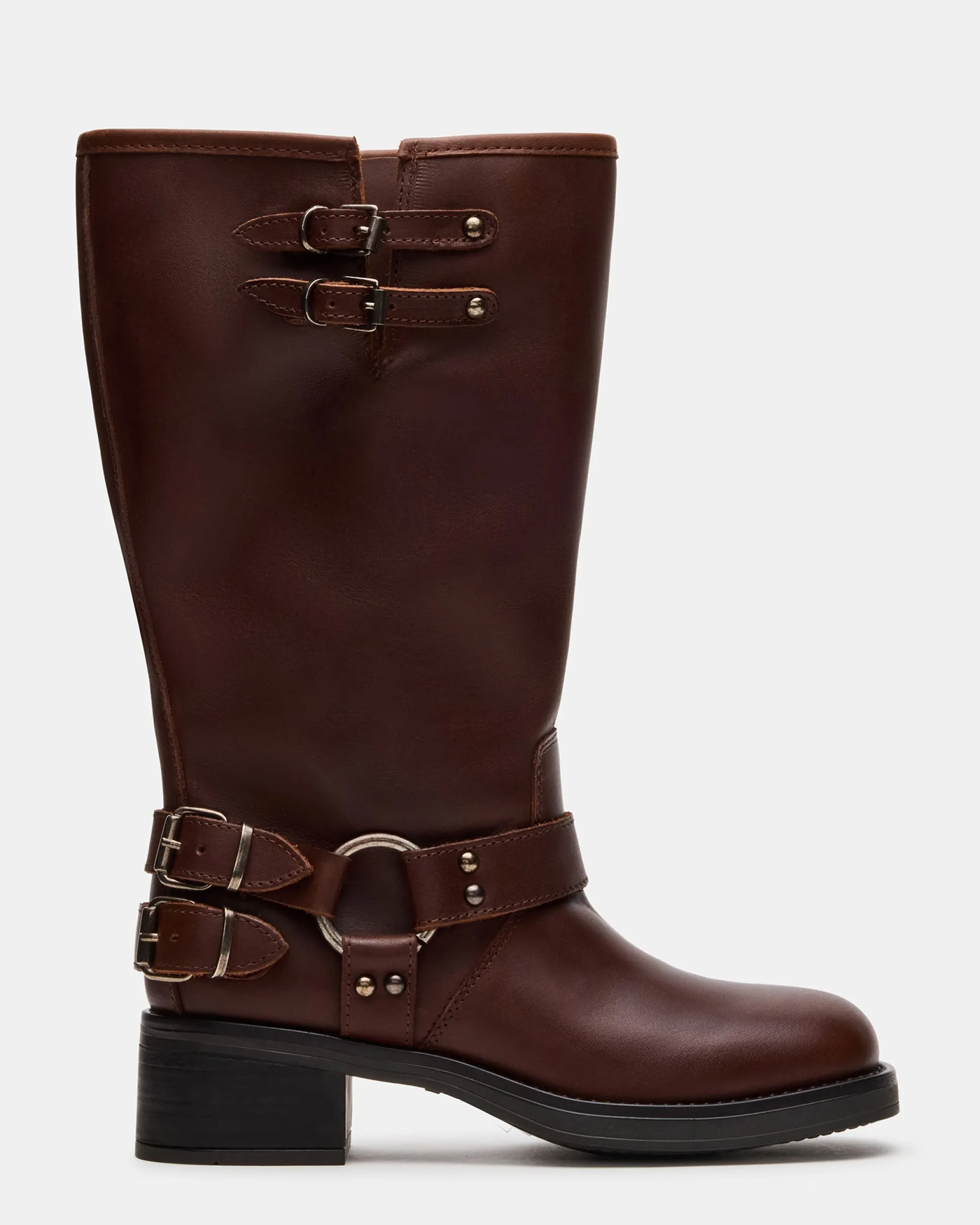 Astor Brown Leather Wide Calf
