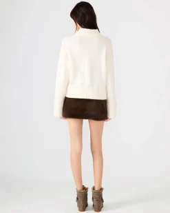 Aviva Faux Fur Skirt Dark Espresso
