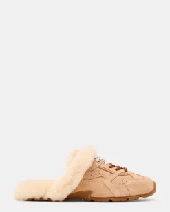 Aziel Mule Faux Fur Natural