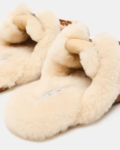 Aziel Mule Faux Fur Natural