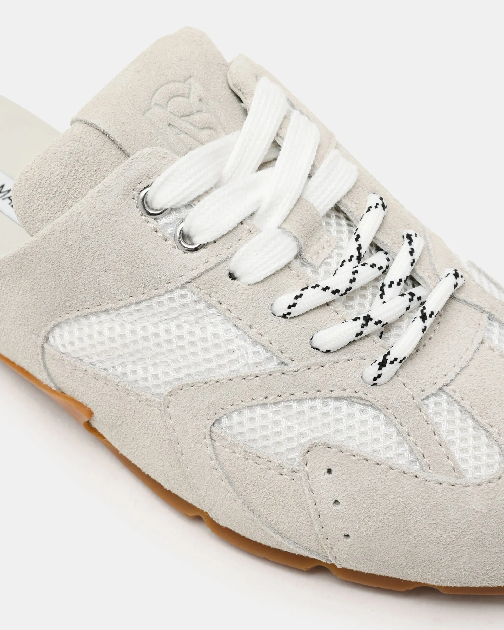Aziel Mule White Suede