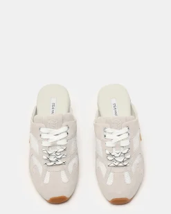 Aziel Mule White Suede