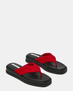 Bella Red Suede