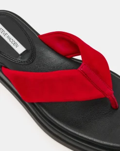 Bella Red Suede