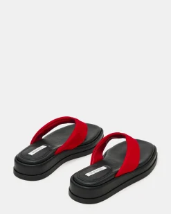 Bella Red Suede