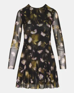 Bliss Dress Black Ditsy Floral