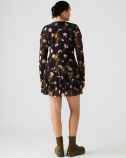 Bliss Dress Black Ditsy Floral
