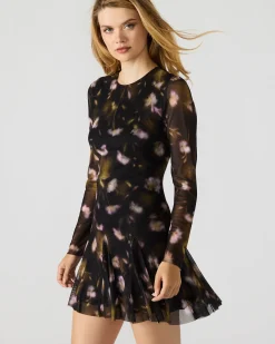 Bliss Dress Black Ditsy Floral