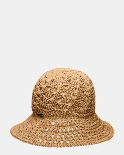 Boho Straw Bucket Tan