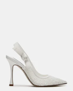 Bri White Lace Pearl