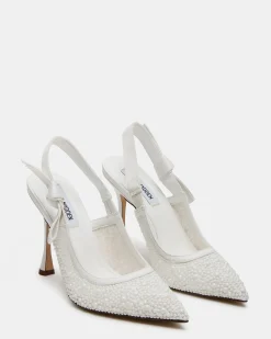 Bri White Lace Pearl