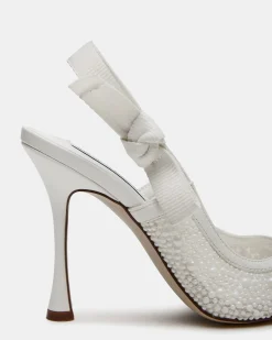 Bri White Lace Pearl