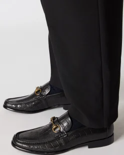 Brooklyn Black Crocodile