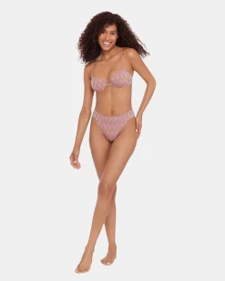 Chevron Shine Bikini Bottom Purple