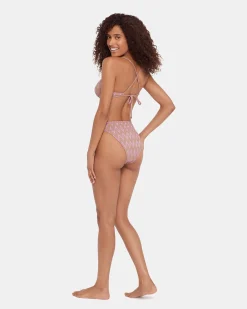 Chevron Shine Bikini Bottom Purple