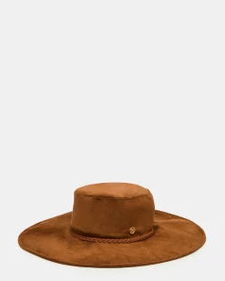 Chloe Faux Suede Floppy Fedora Tiramisu