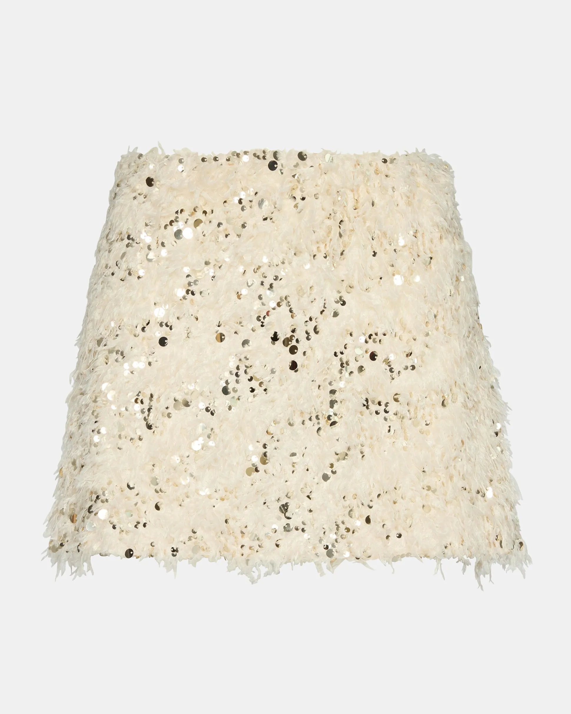 Cindi Feather Skirt Ivory