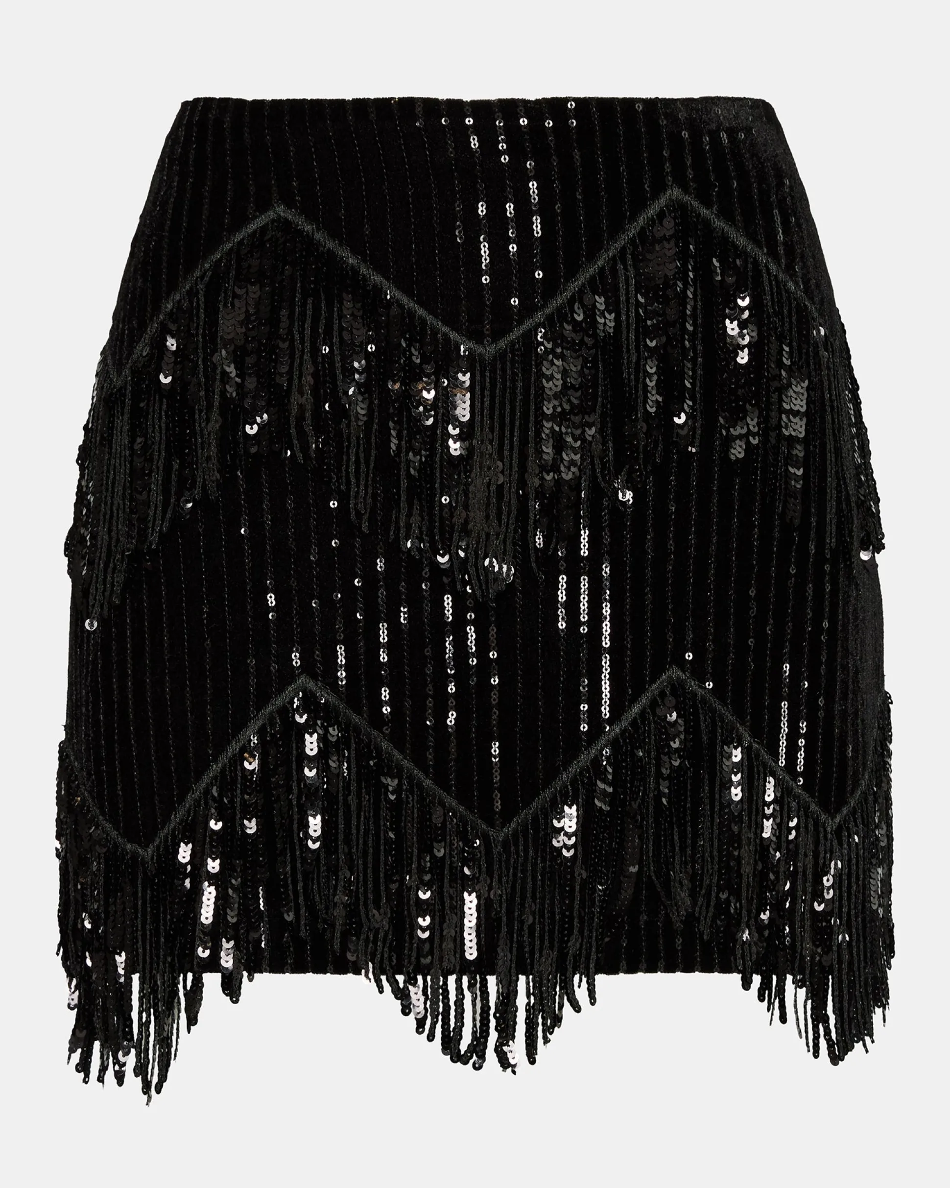 Cindi Sequin Skirt Black