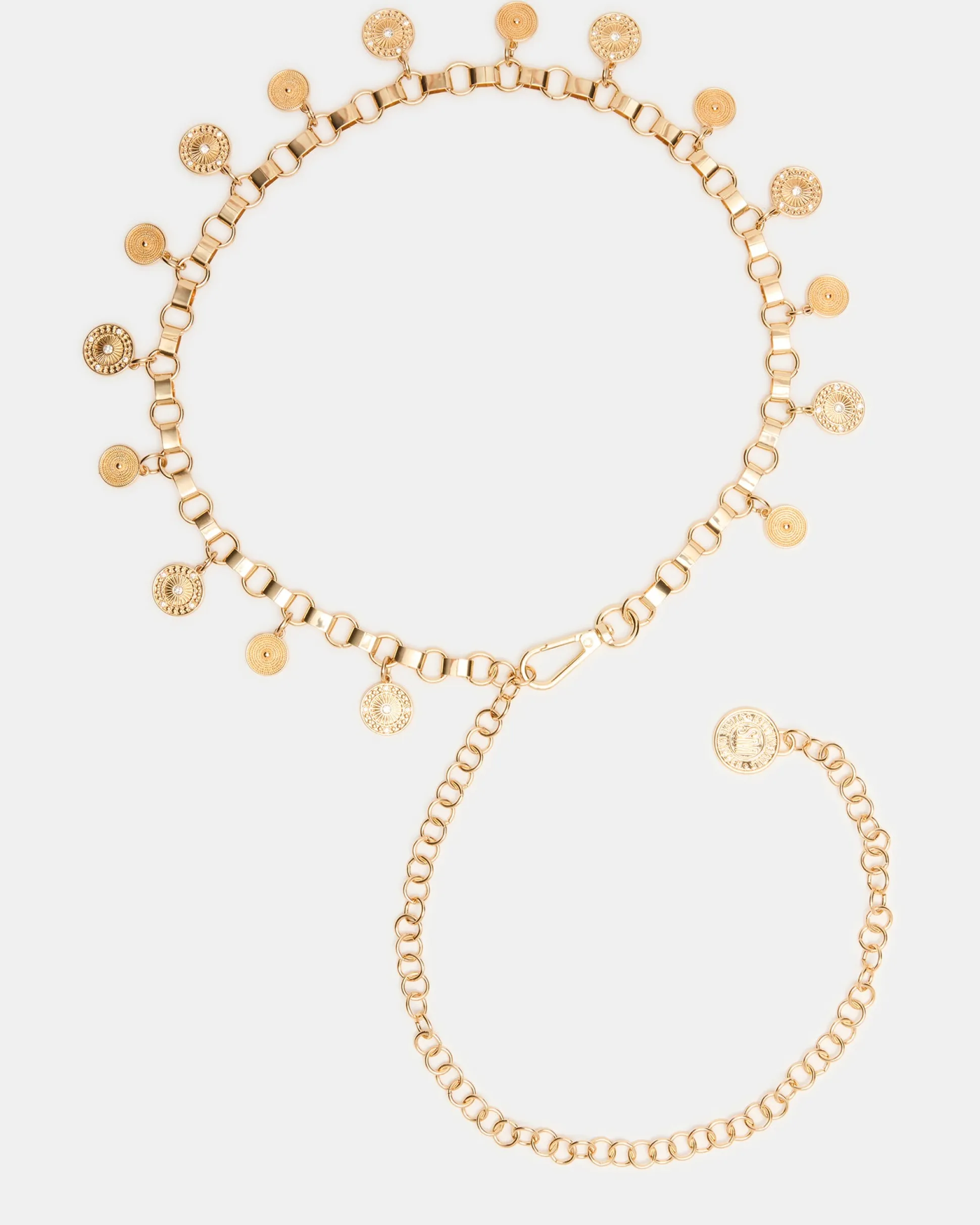 Coin Chain Belt Gold