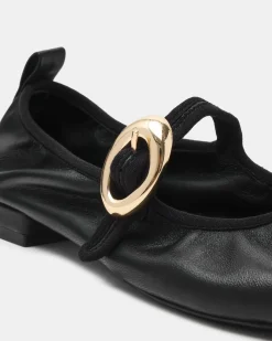 Daffia Black Leather