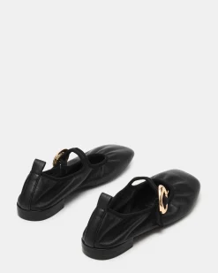 Daffia Black Leather