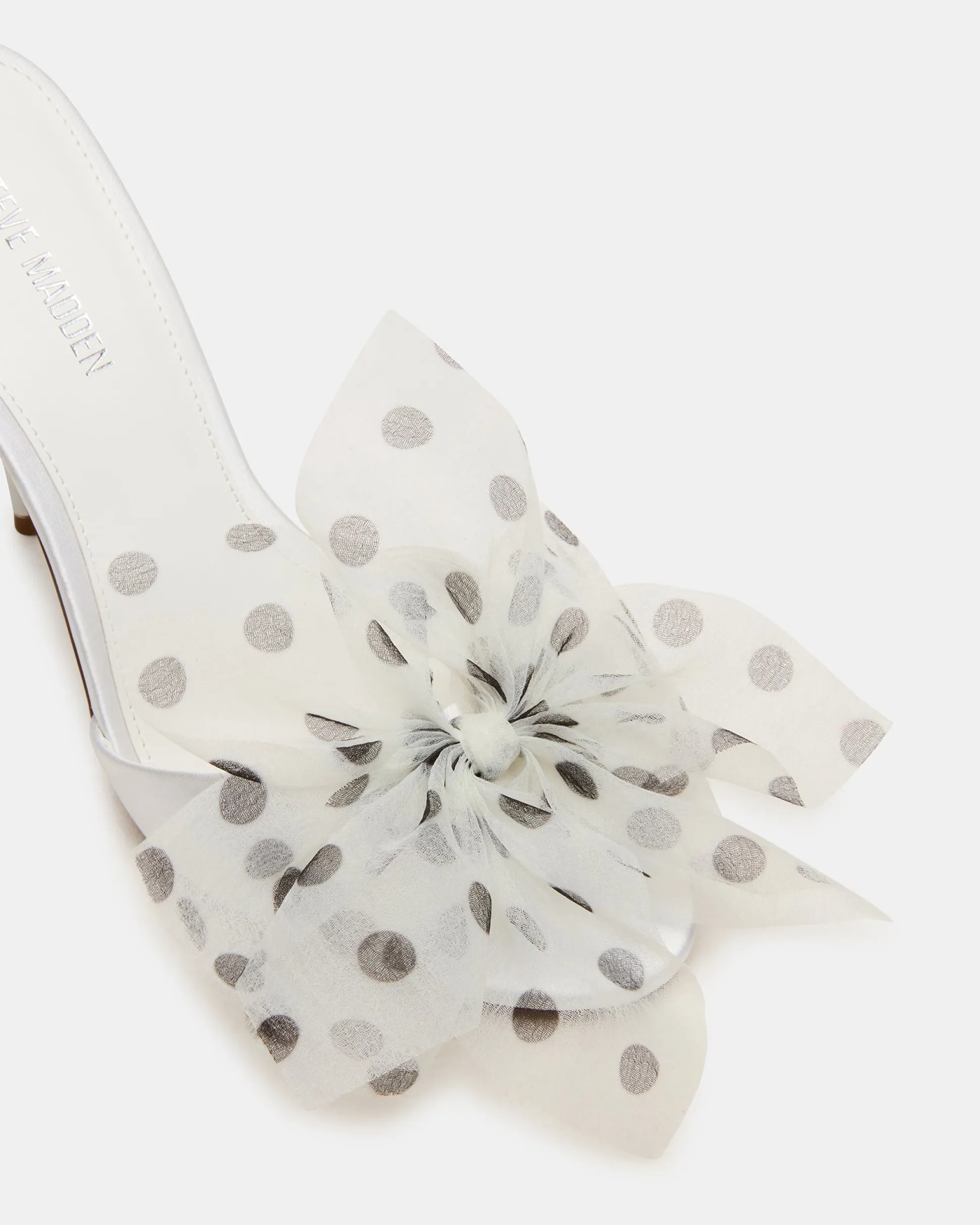 Davina Tulle White/black Polka Dot