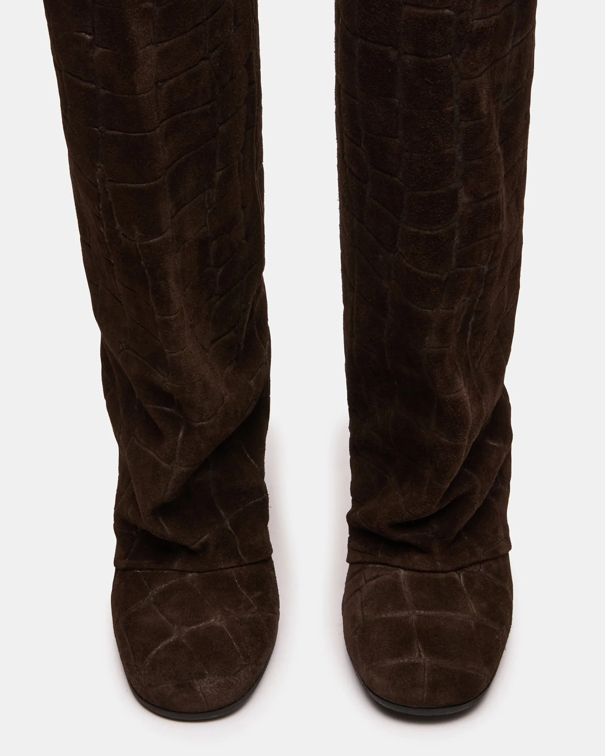 Delia Dark Brown Suede