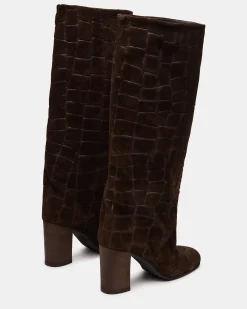 Delia Dark Brown Suede