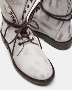 Devie White Leather