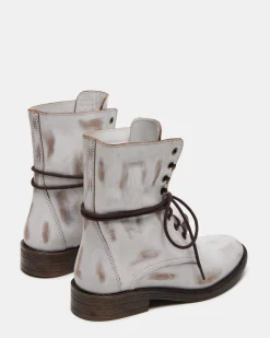Devie White Leather