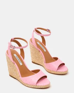 Devin Ostrich Pink Leather