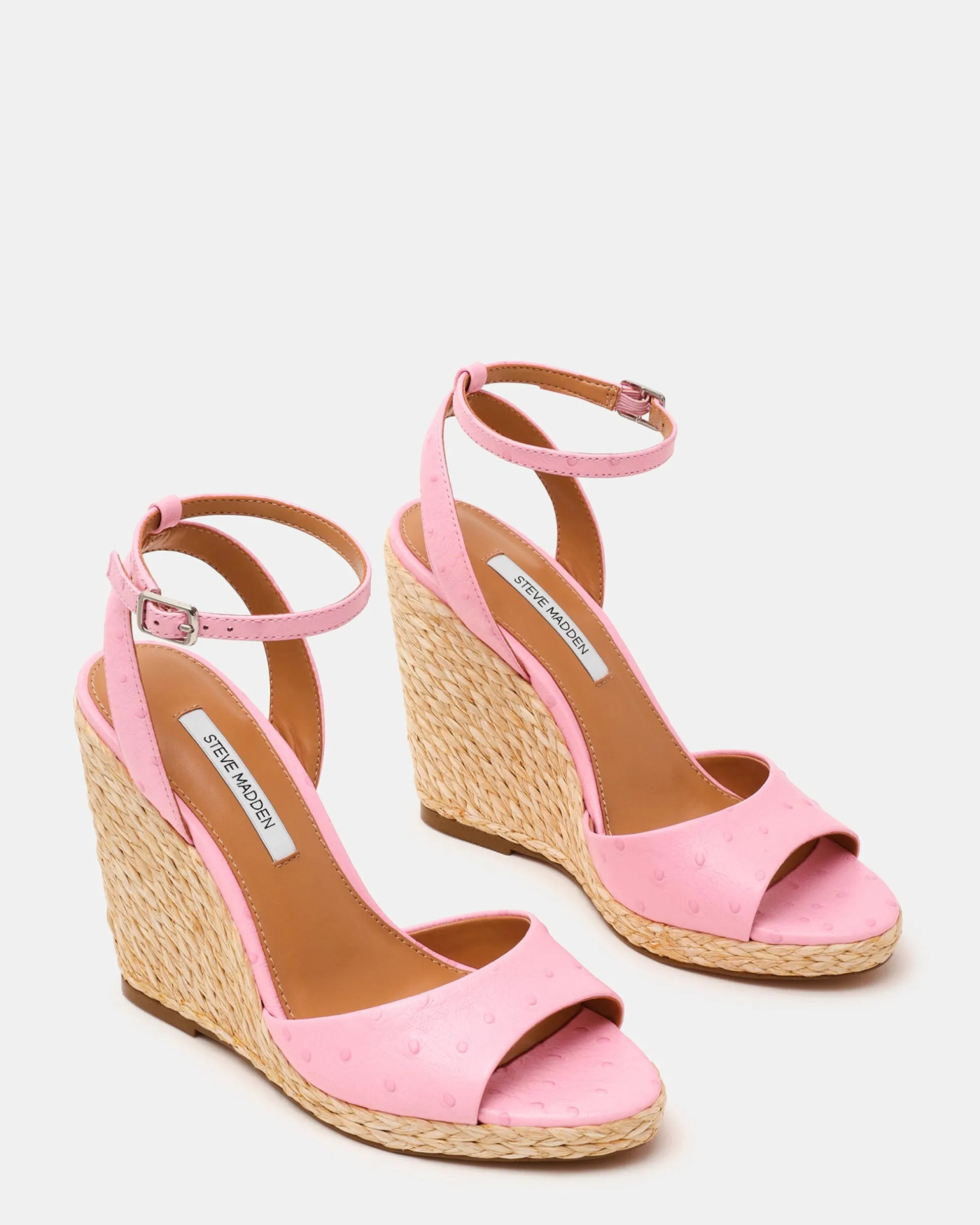 Devin Ostrich Pink Leather