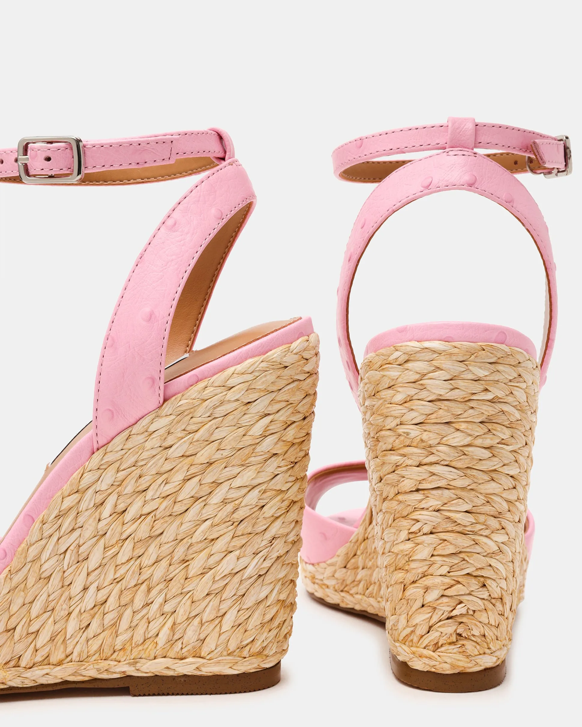 Devin Ostrich Pink Leather