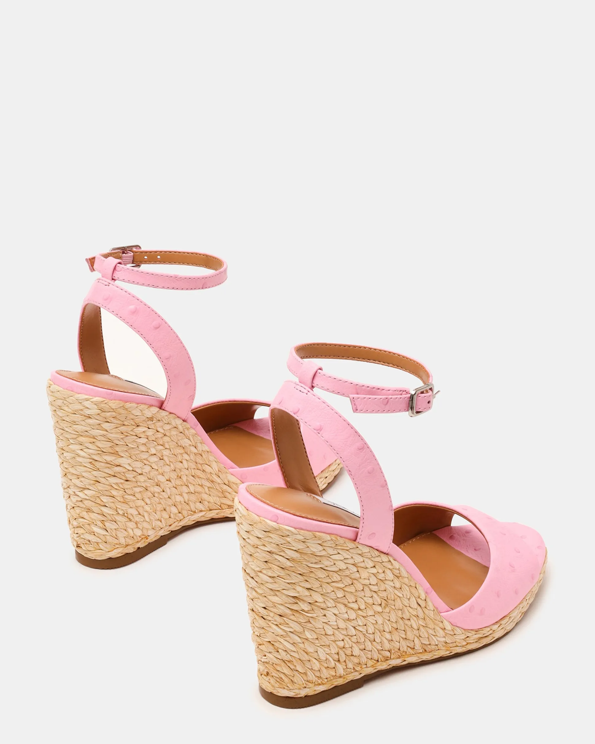 Devin Ostrich Pink Leather