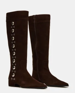 Dingo Brown Suede Studs