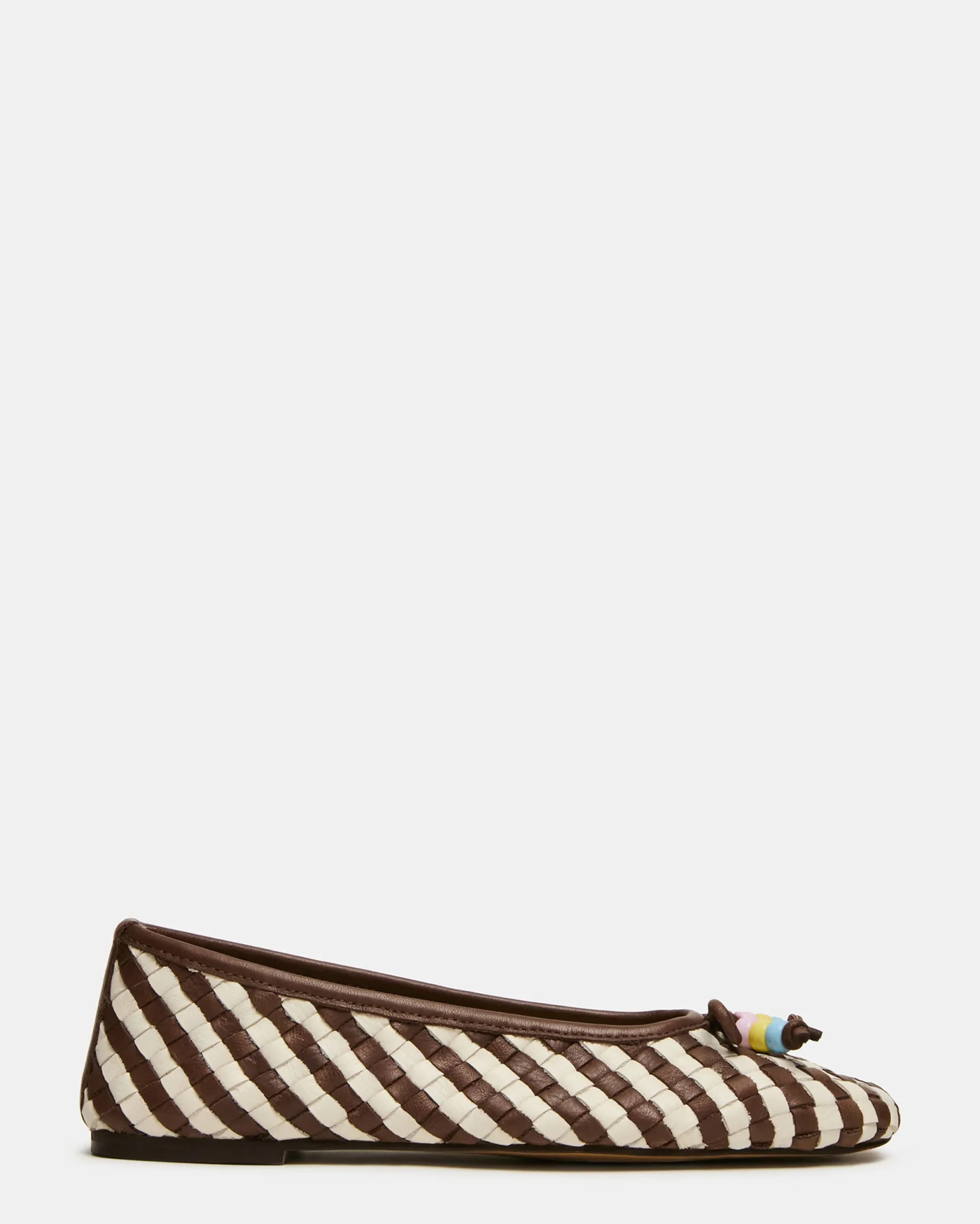 Divy White/brown Leather