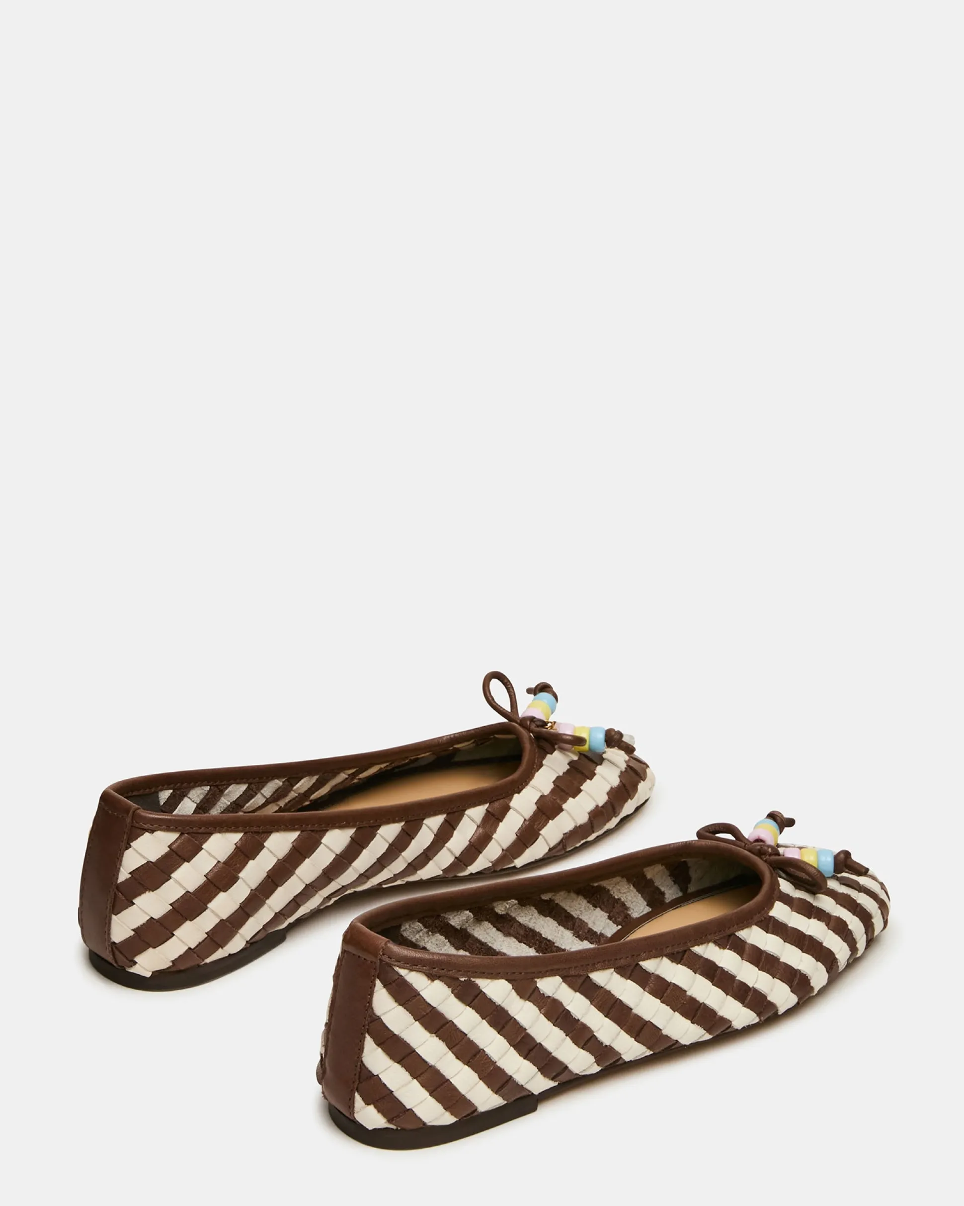 Divy White/brown Leather