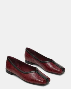 Dorelia Burgundy Crocodile Leather
