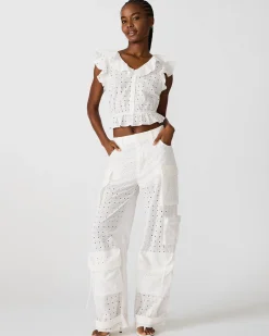 Duo Pant White Eyelet