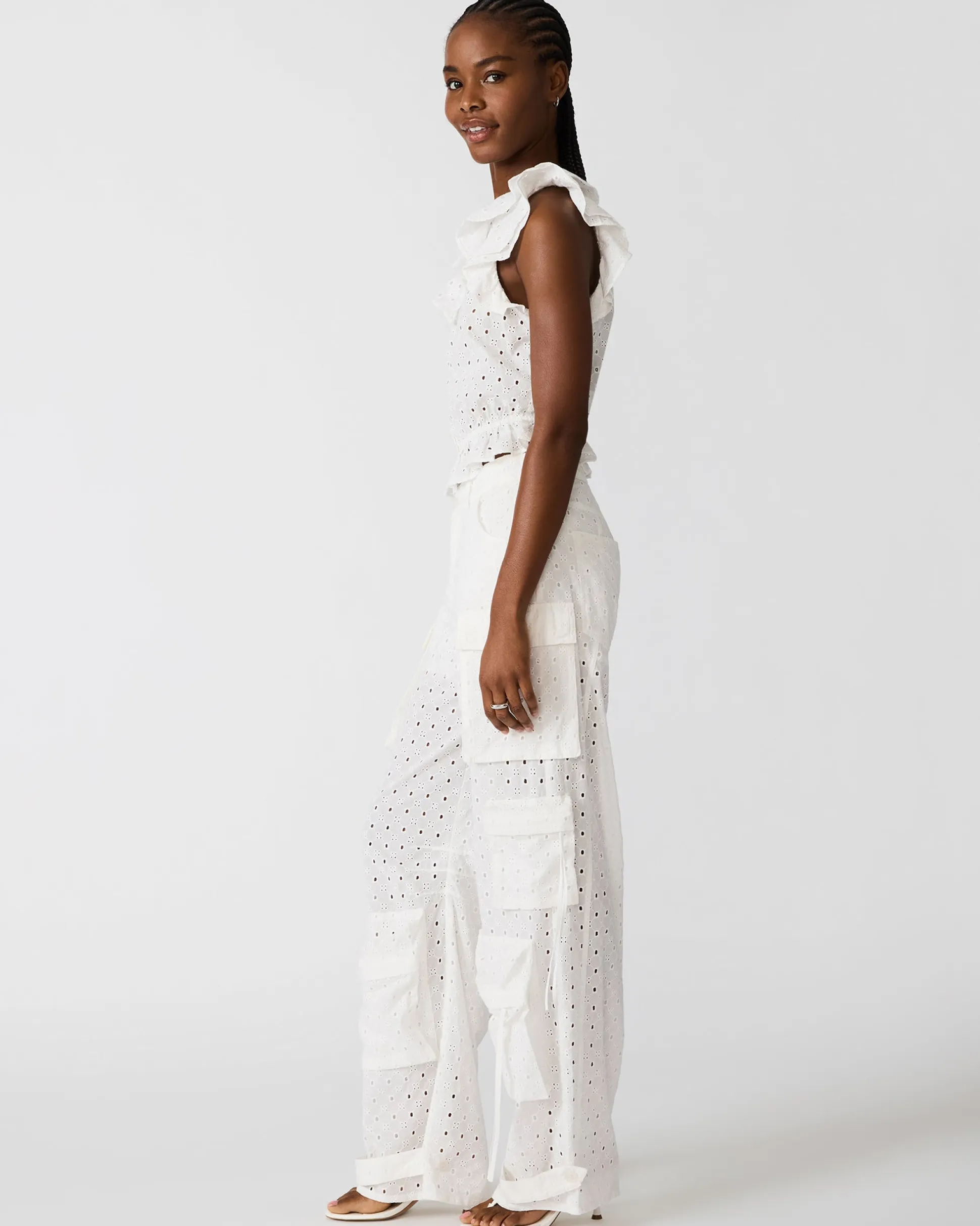 Duo Pant White Eyelet