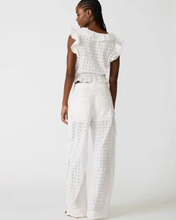 Duo Pant White Eyelet