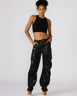 Duo Sequin Pant Black