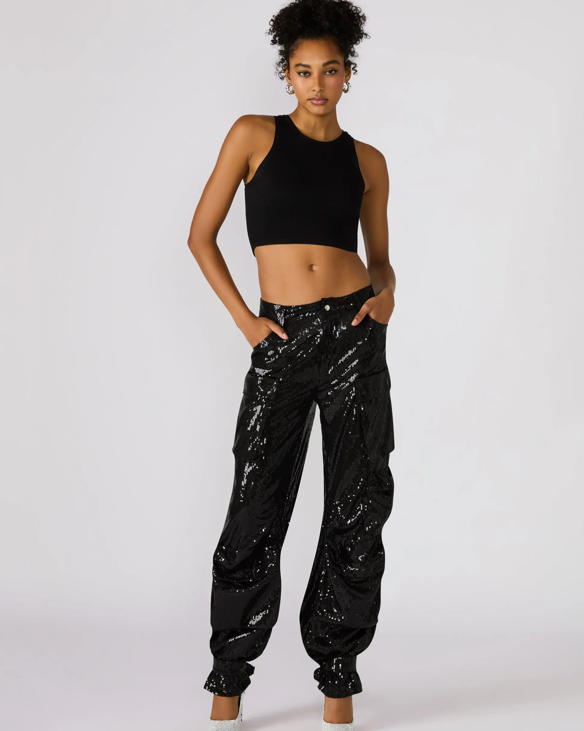 Duo Sequin Pant Black